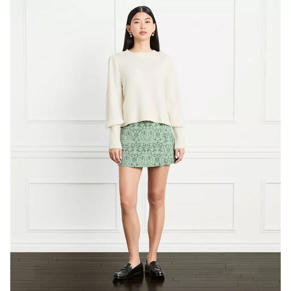 Hill House Home The Cropped Sylvie Sweater Cream- S - Picture 1 of 4